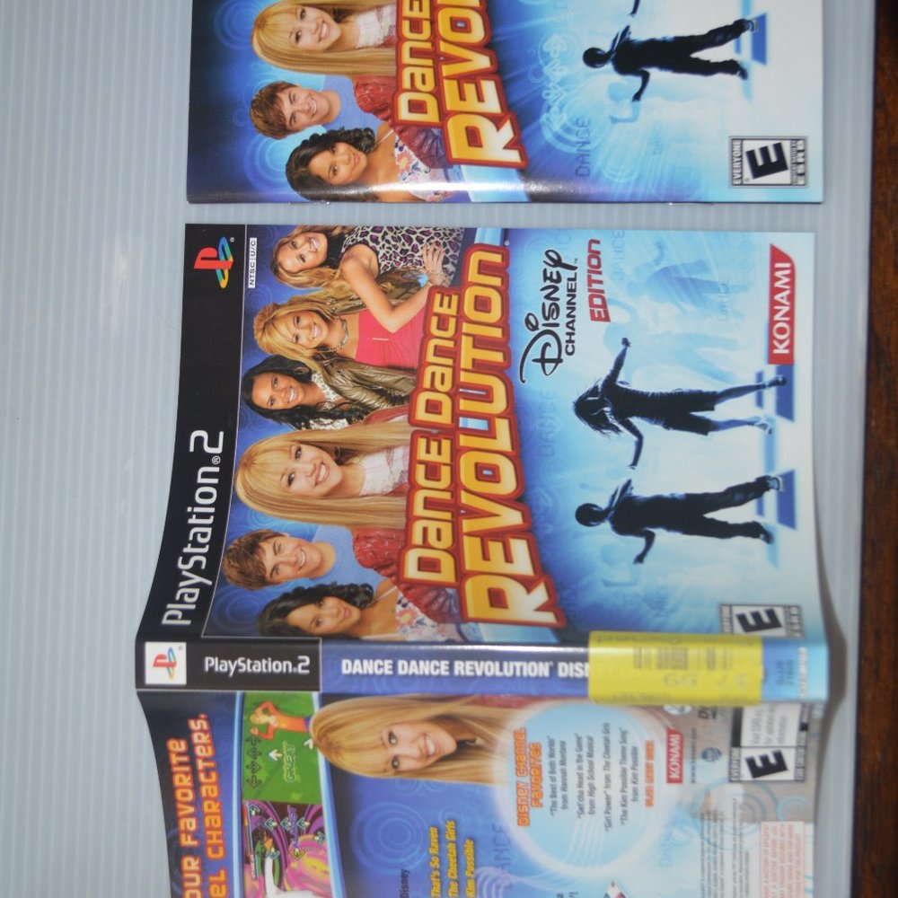 Dance Revolution Disney Edition PS2 Playstation 2 Manual & Cover Sleeve Only